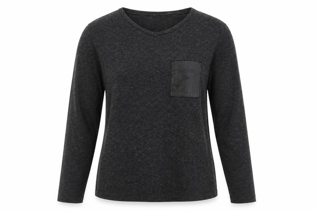 Zara Unisex Black Long Sleeve Top L
