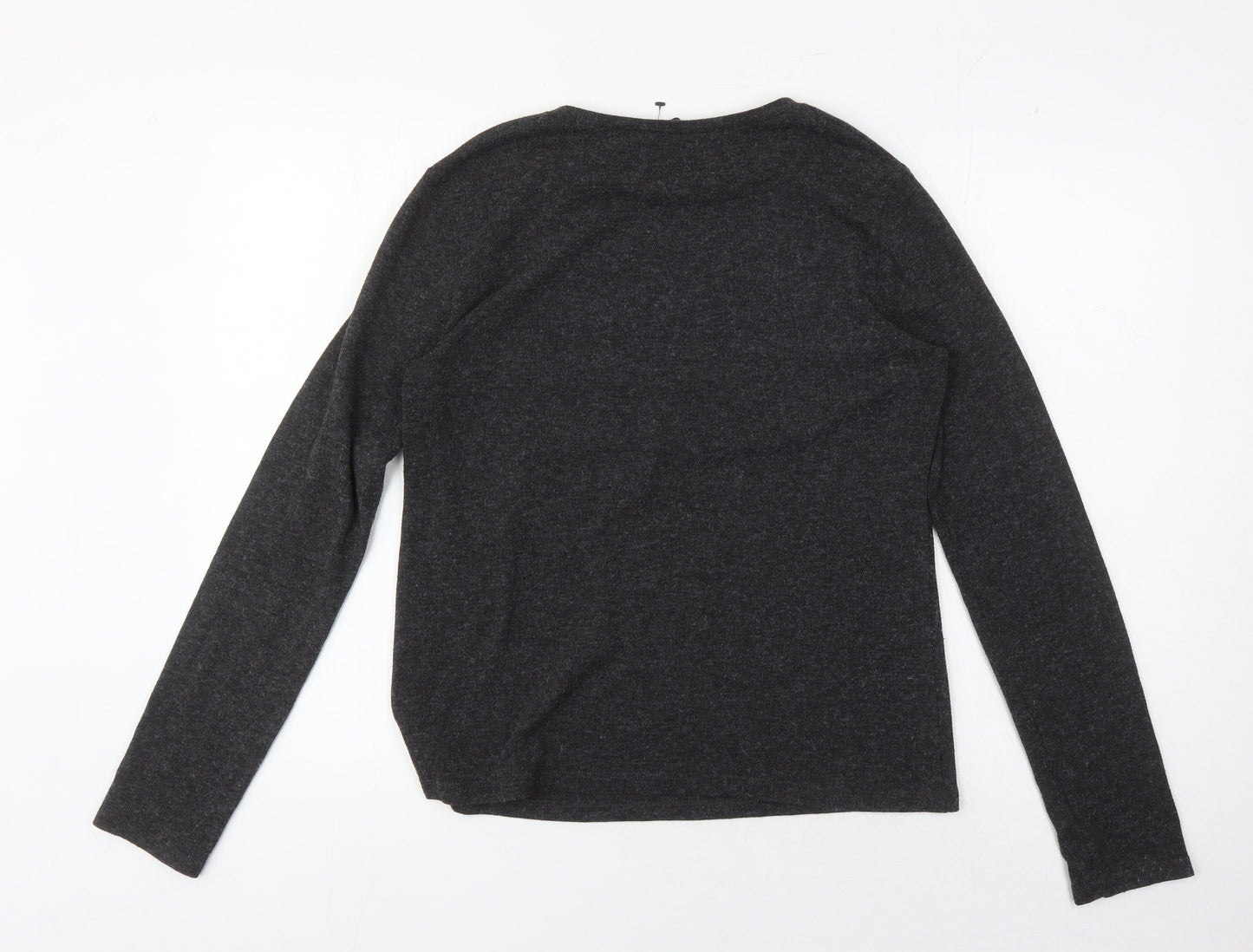 Zara Unisex Black Long Sleeve Top L