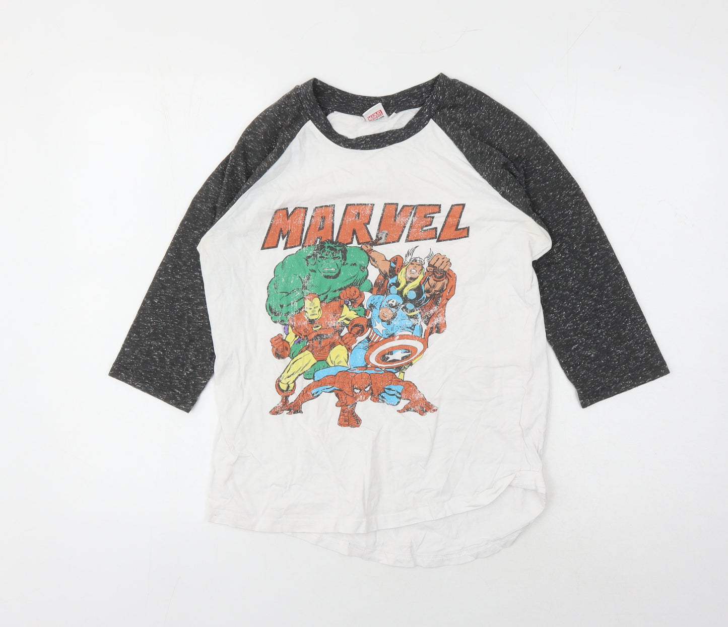 Marvel Unisex Multicoloured Raglan T-Shirt, Size 10