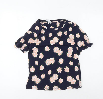 Additional front view of Red Herring Women's Multicolour Floral T-Shirt, size 8