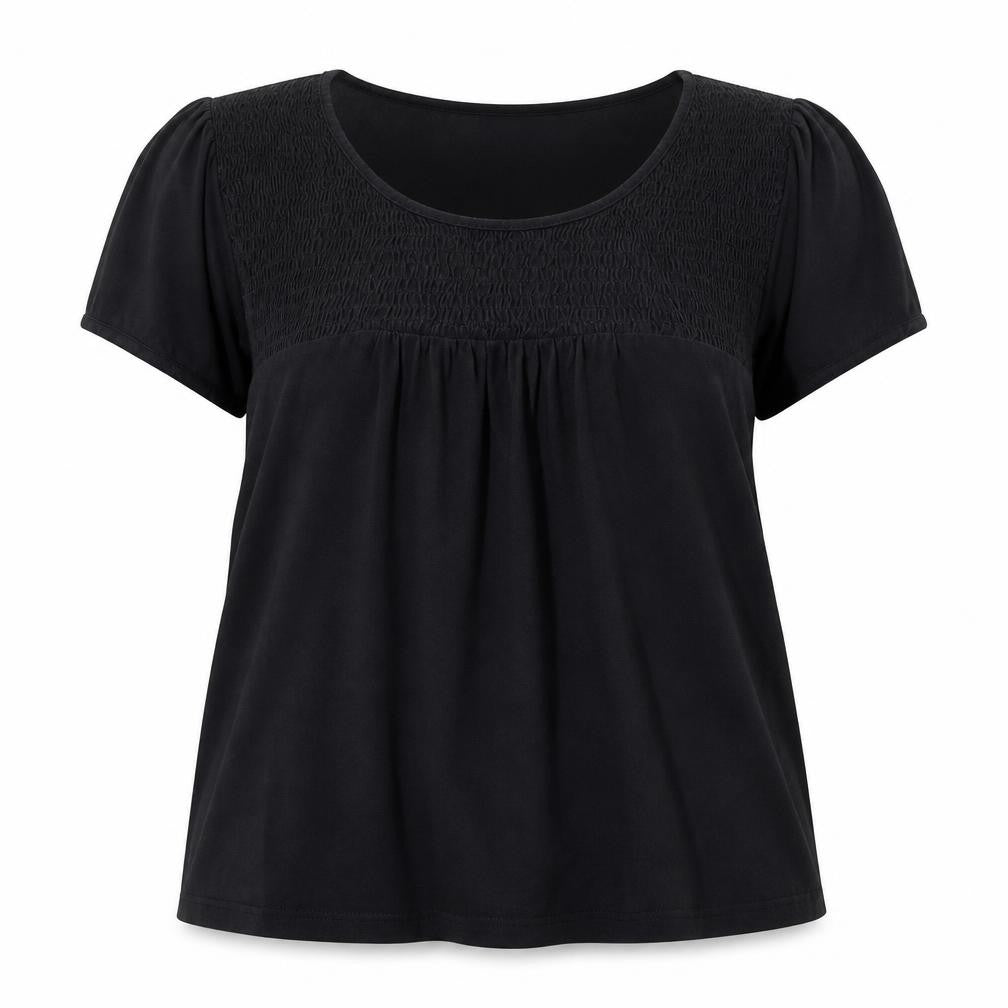 Rogers+ROGERS Women's Black Scoop Neck Blouse - Size 18