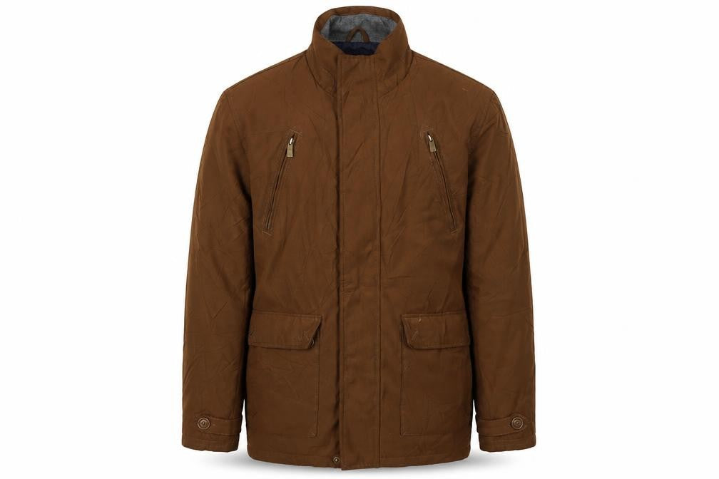 Aldon Men's Brown Mid-Length Windbreaker Jacket M
