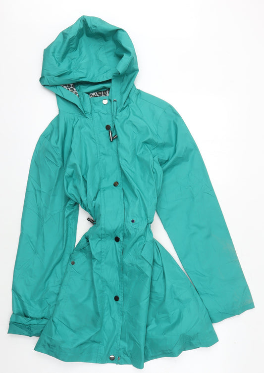 Betty Kay Women's Green Hooded Rain Coat Size 12