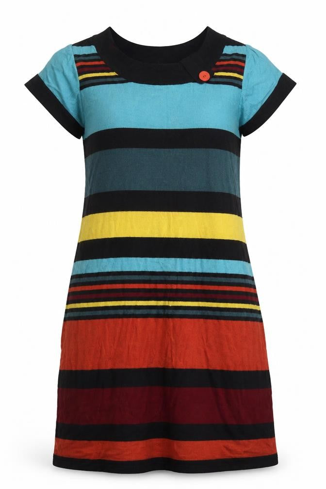 Cache Cache Women's Multicoloured Short Sleeve Dress