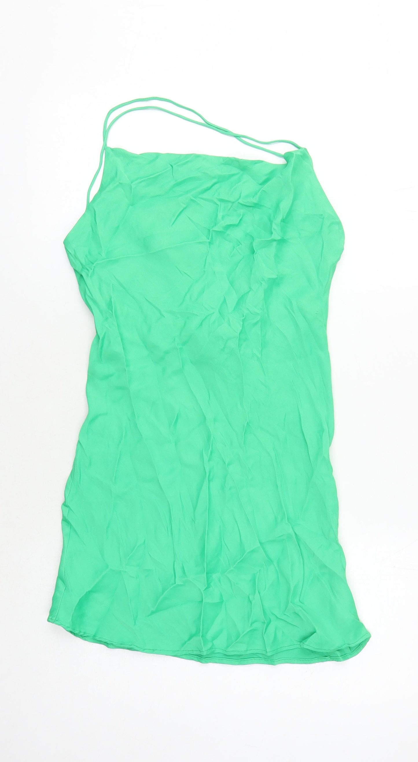 Zara Stylish Green Slip Dress for Women, Size S