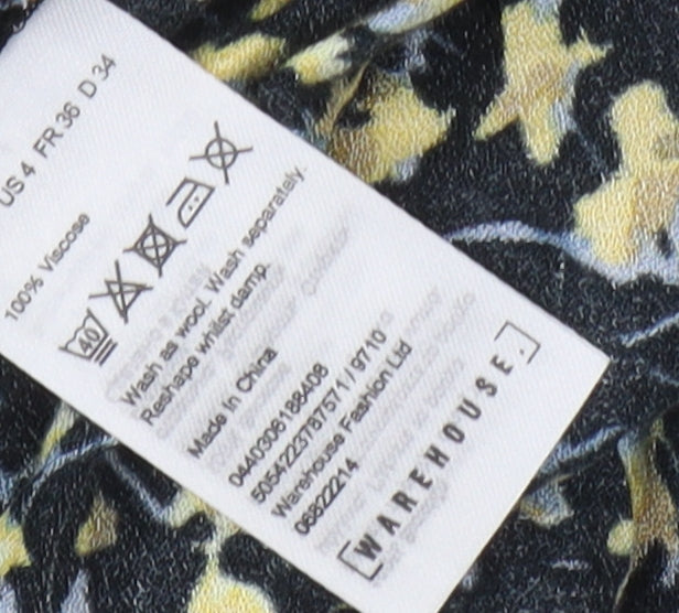 Warehouse Women's Multicoloured Floral Shirt Dress Size 8