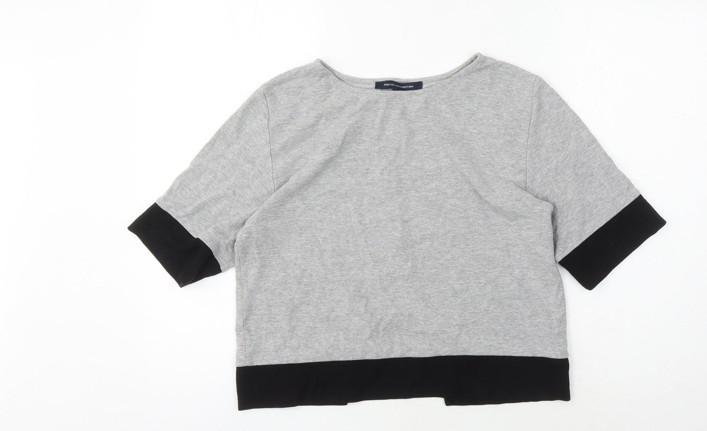French Connection Women's Grey 3/4 Sleeve T-Shirt S