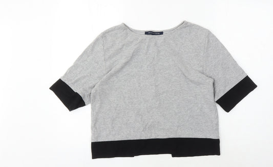 French Connection Women's Grey 3/4 Sleeve T-Shirt S