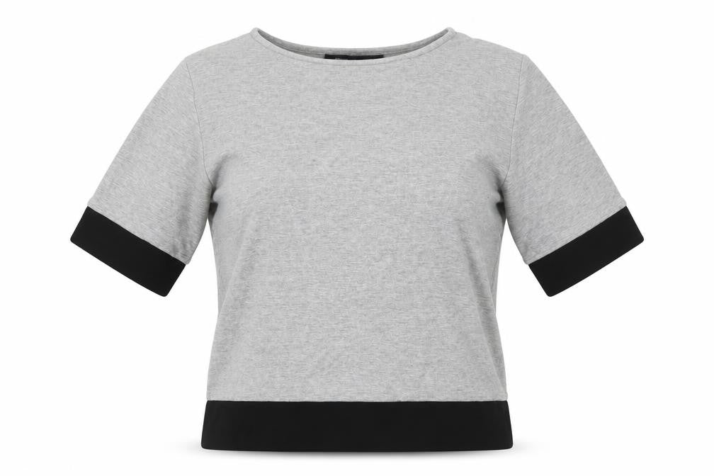 French Connection Women's Grey 3/4 Sleeve T-Shirt S