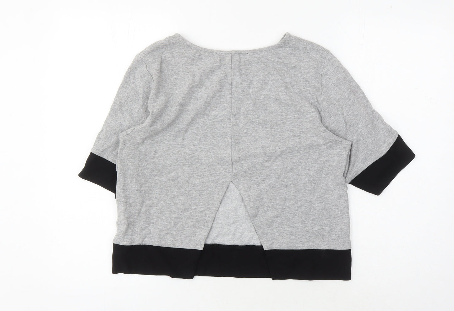 French Connection Women's Grey 3/4 Sleeve T-Shirt S