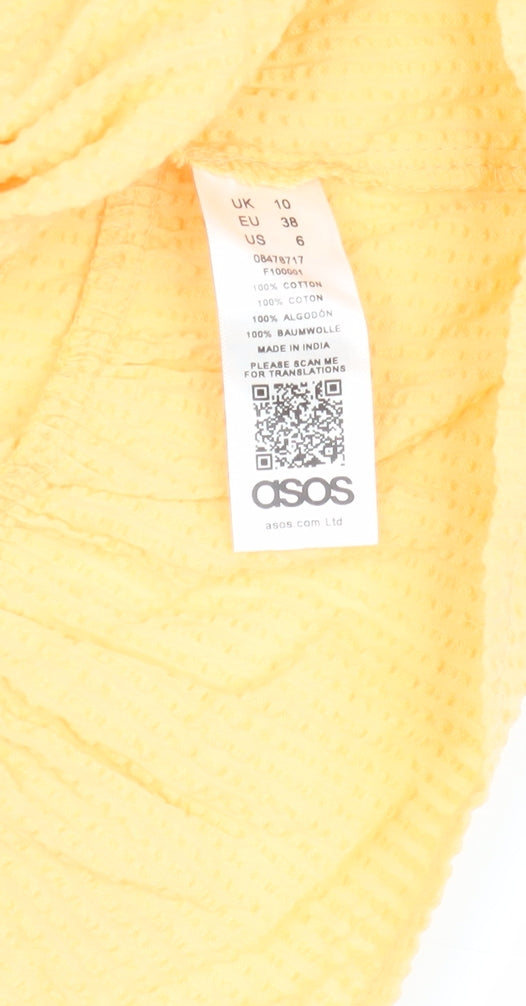 ASOS Women's Yellow Camisole Tank, UK 10, Cotton