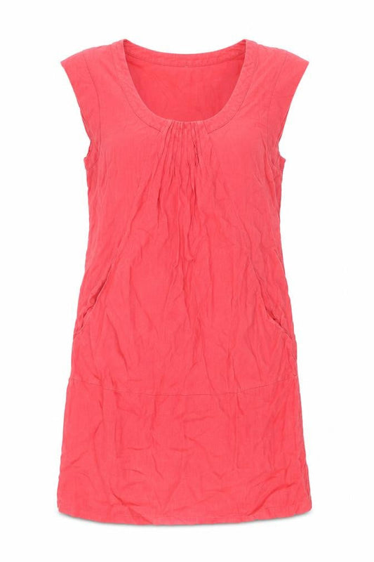 Kookai Women's Red Sleeveless Cotton Dress UK 12