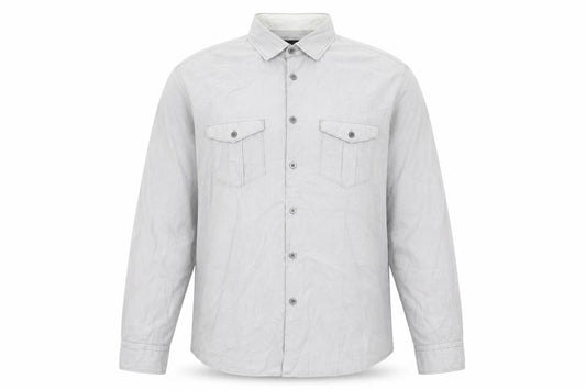 Marks & Spencer Men's Grey Striped Slim Fit Shirt
