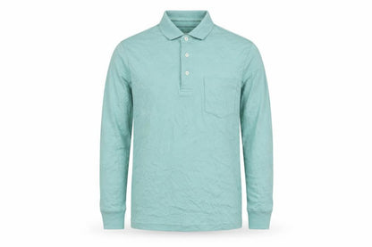 Lands' End Green Henley Collared Jumper S Men's