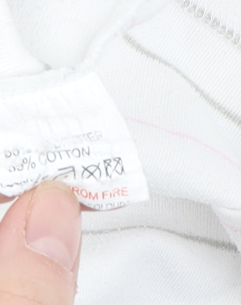 LA Gear Women's White Striped Polo Shirt Size 14