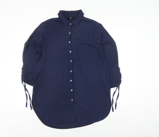 Dorothy Perkins Women's Blue Button-Up Shirt UK 12