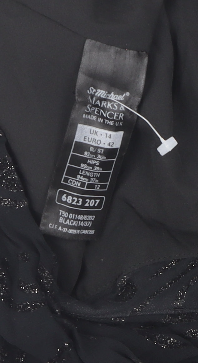 Marks and Spencer Black Sleeveless Dress UK 14