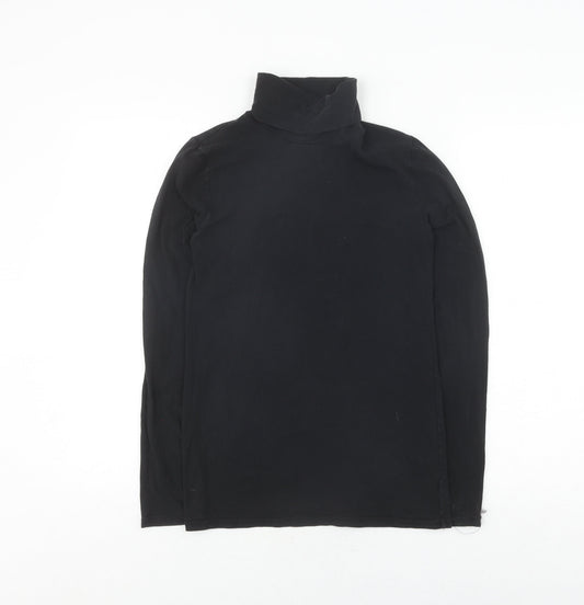 GAP Women's Black Roll Neck Long Sleeve T-Shirt S