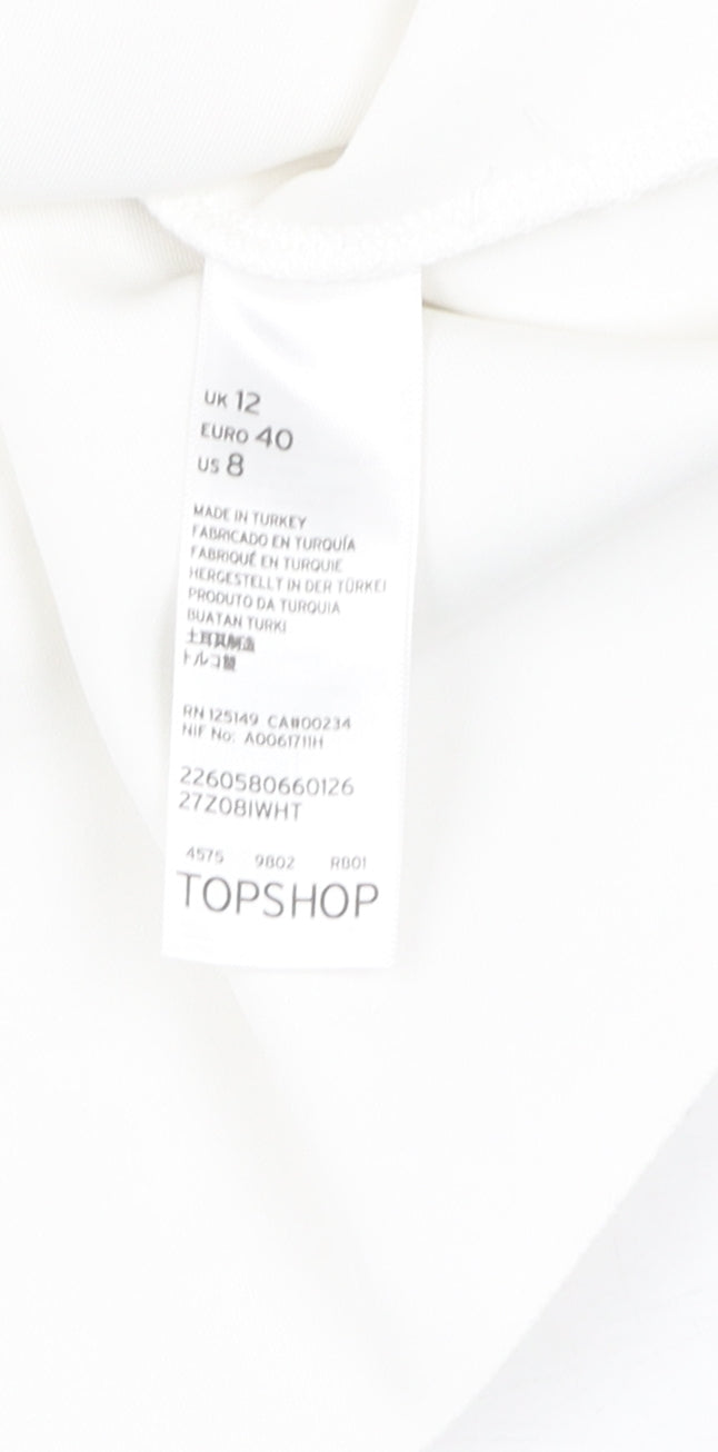 Topshop Women's White Skirt Size 12