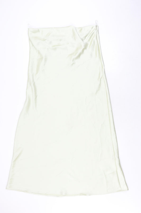 ZARA Women's Ivory Zip Skirt XXL No Pattern