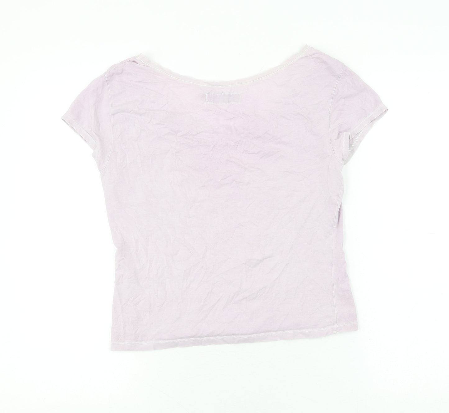 Women's White Stuff Pink T-Shirt Size 3 V-Neck Cotton