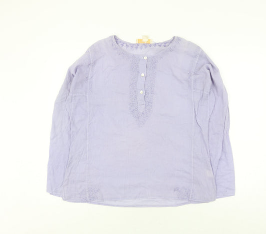 Geisha Girl Women's Purple Tunic Blouse, L