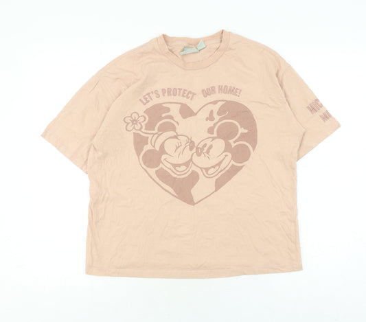Disney Women's XS Beige Cartoon T-Shirt