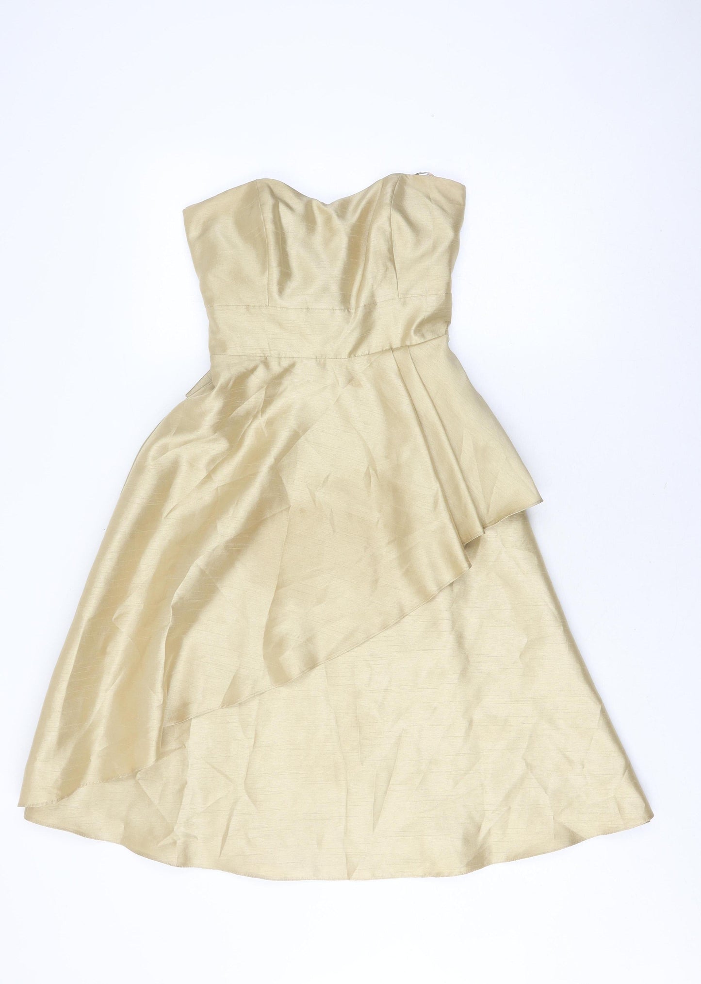 Marks and Spencer Gold Strapless Midi Dress