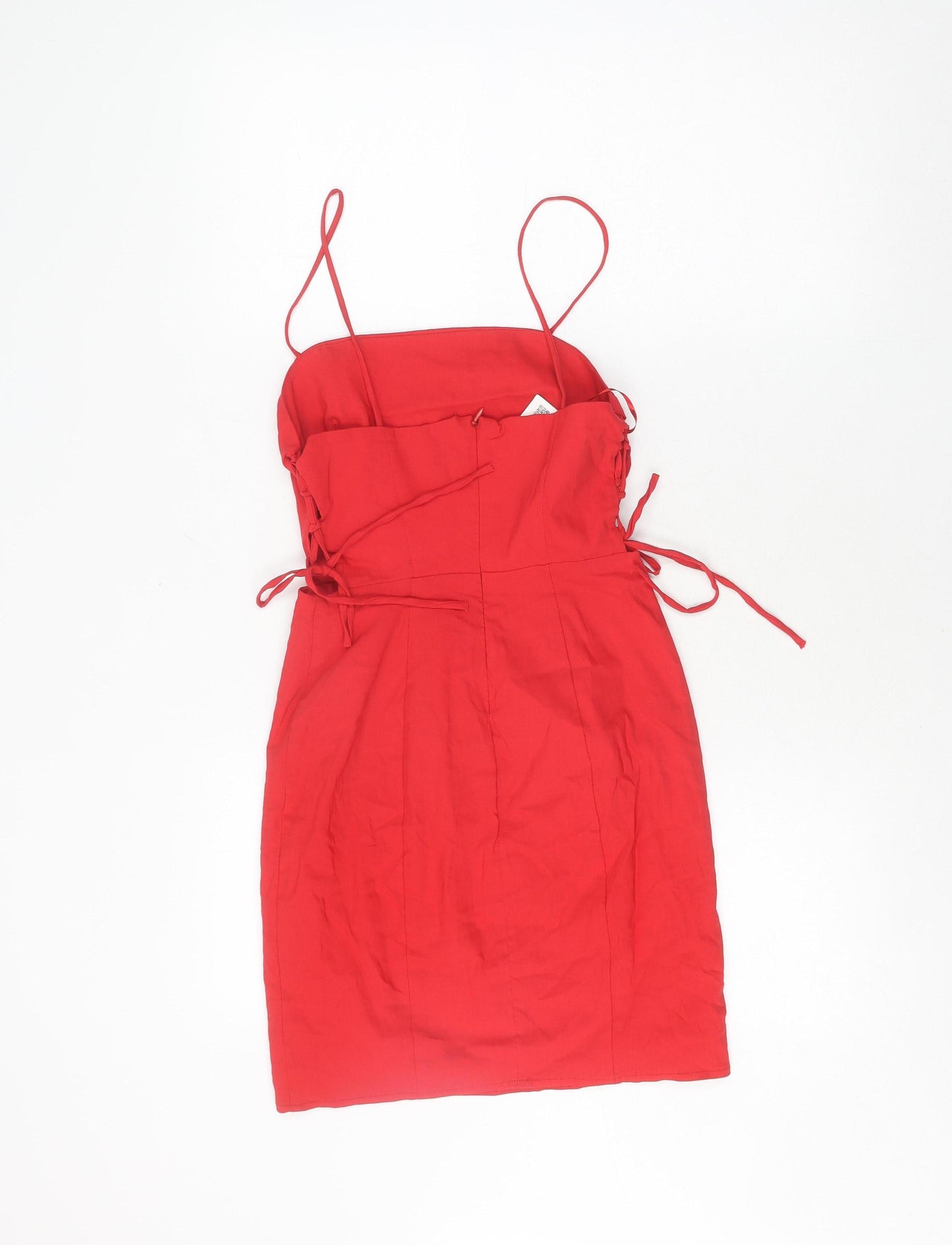 Zara Women's Red XS Slip Dress with Ruffles