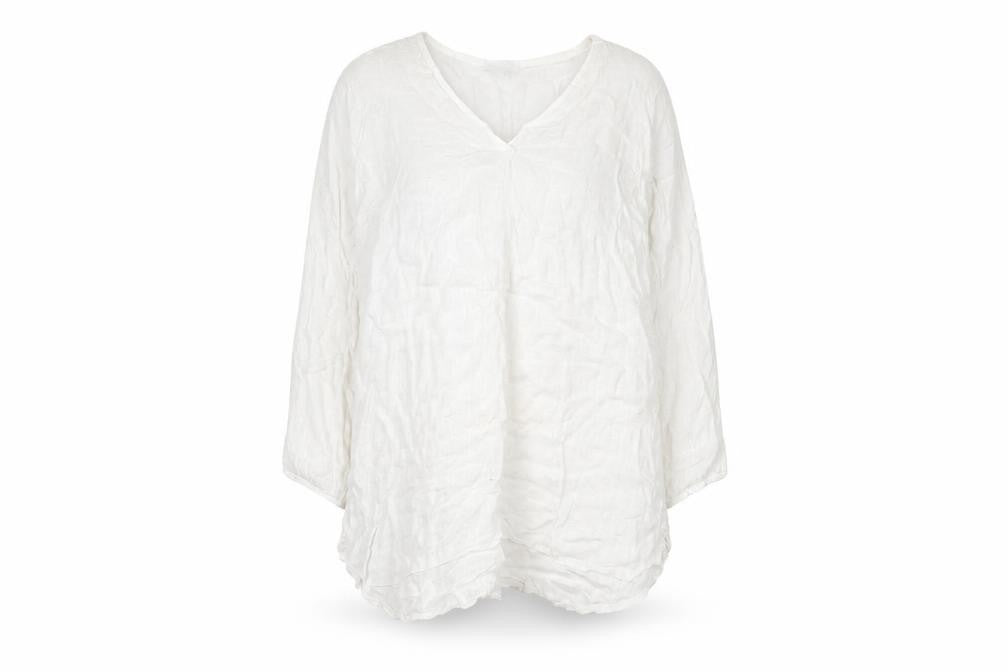 Apricot Women's White Cotton V-Neck Blouse Medium