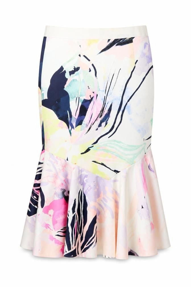 Coast Women's Multicoloured Trumpet Skirt Size 14