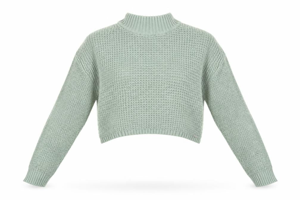 Hollister Women's Green Knit Pullover Jumper S