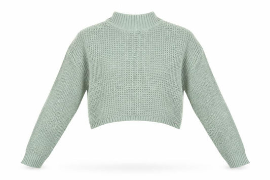Hollister Women's Green Knit Pullover Jumper S