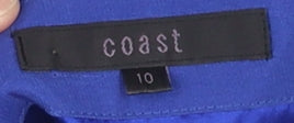 Coast Blue Silk Floral Strapless Sheath Dress 10