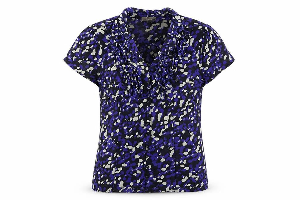 Soon Women's Blue V-Neck Blouse Size 10