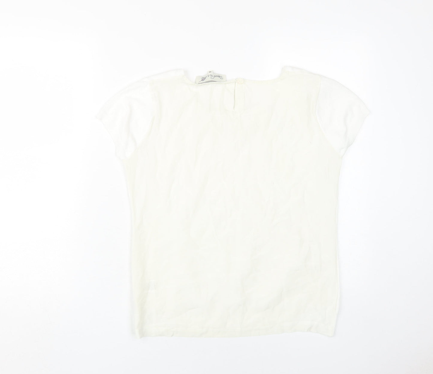 Damsel in a Dress White Top Women Size 10 Round Neck