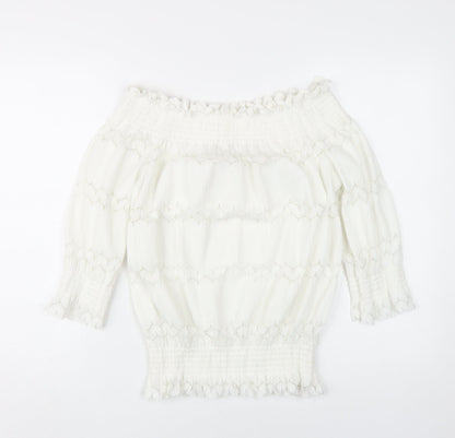 River Island Women's White Off Shoulder Blouse