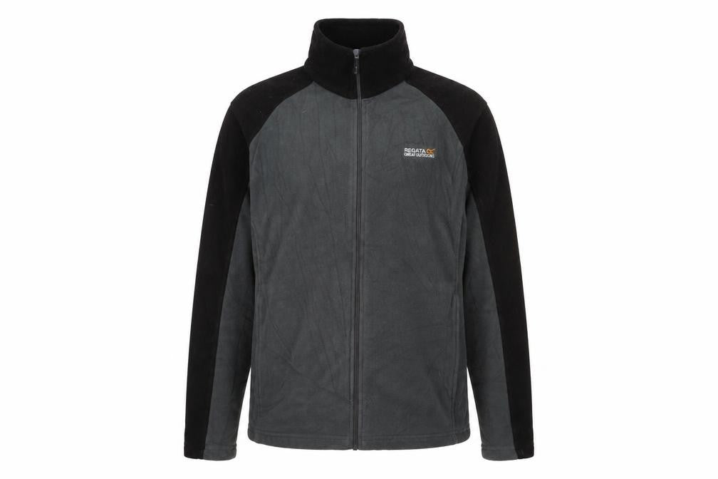 Regatta Men's Grey/Black Fleece Jacket Size M Casual