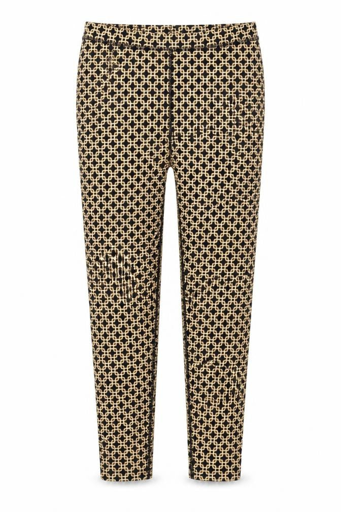 H&M Women's Multicoloured Geometric Trousers - Size 16