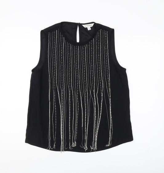 Marks and Spencer Women's Black Beaded Blouse Size 12