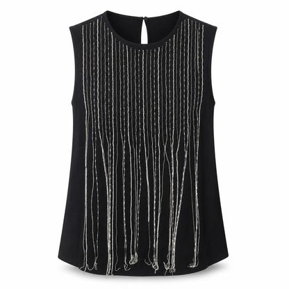 Marks & Spencer Women's Black Beaded Blouse Size 12