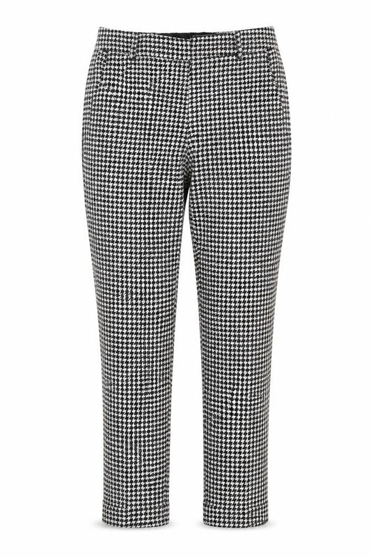 Front view of Zara Woman Straight Trousers XS Multicoloured