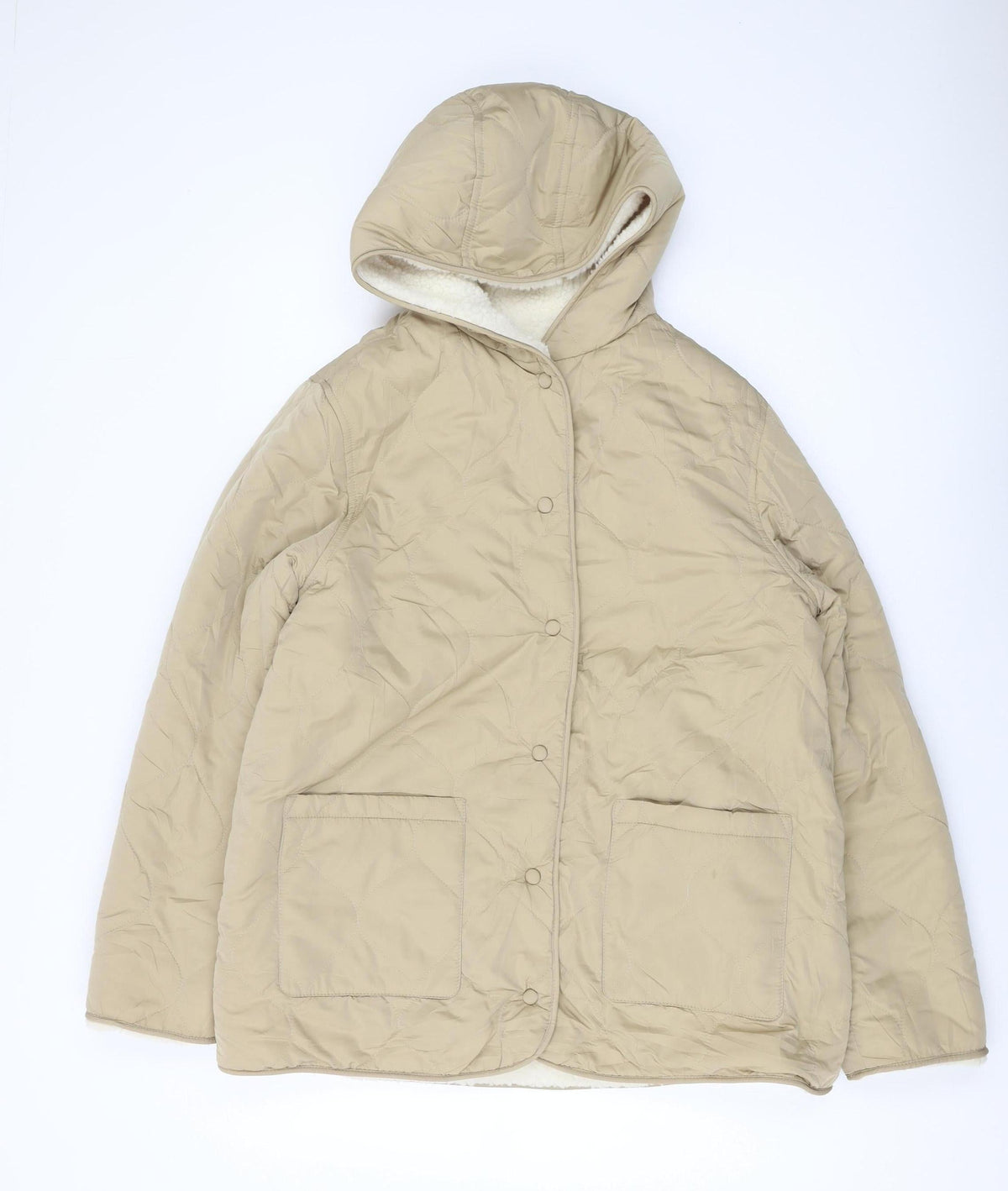 Marks & Spencer Women's Beige Hooded Jacket Size 12