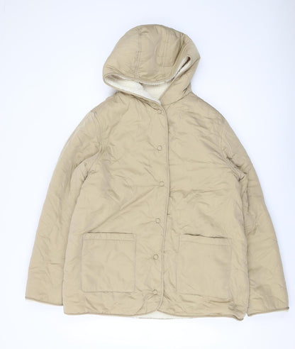 Marks & Spencer Women's Beige Hooded Jacket Size 12
