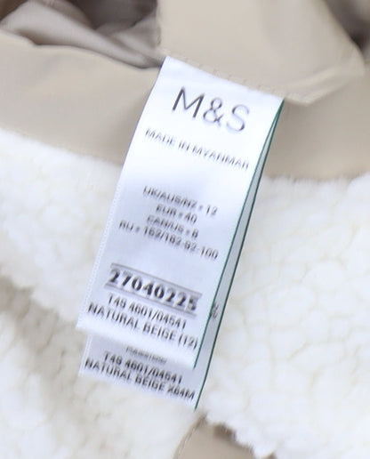 Marks & Spencer Women's Beige Hooded Jacket Size 12