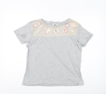 Marks & Spencer Grey Women's T-Shirt Size 10