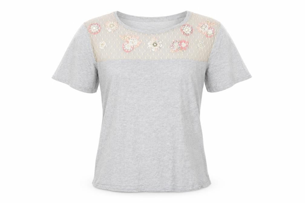 Marks & Spencer Grey Women's T-Shirt Size 10