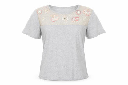 Marks & Spencer Grey Women's T-Shirt Size 10