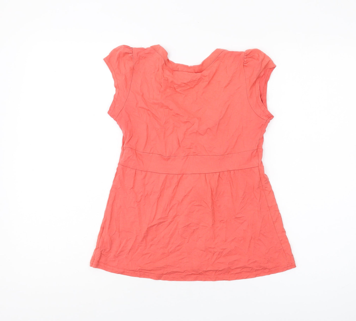 Topshop Women's Red Wrap Blouse Size 10 Petites