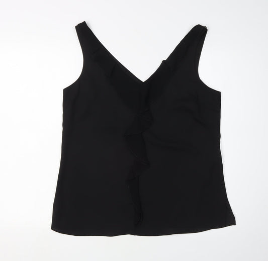 Wallis Women's Black Wrap Blouse - UK 12, Casual
